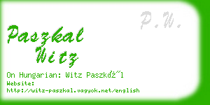 paszkal witz business card